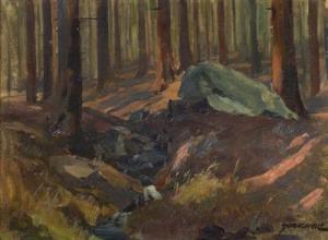 JAROMIR Kunc 1900-1971,Brook in the Forest,Palais Dorotheum AT 2018-11-24