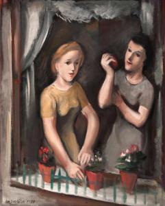 JAROSLAV Dvoracek 1908-1980,Dvě dívky v okně,1939,Art Consulting CZ 2010-11-20