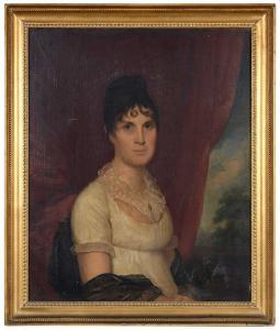 JARVIS John Wesley 1780-1840,Portrait of a Lady in White,1807,Brunk Auctions US 2023-11-18