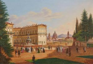 JASCHKE Franz 1775-1842,Ansicht des Palazzo Pitti in Florenz,Lempertz DE 2023-11-18
