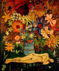 JASO Luis 1936-1983,DESNUDO SACO LAS FLORES,1968,Freeman US 2012-02-15