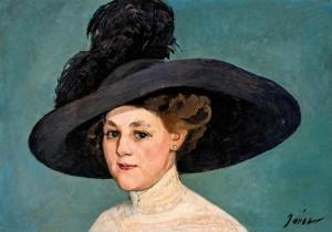 JAVOR Pal 1880-1923,Lady in hat,Nagyhazi galeria HU 2020-12-08