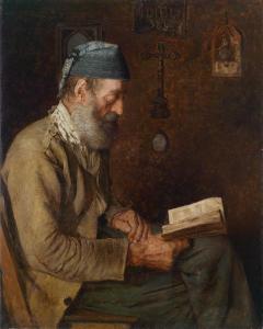 JEANMOUGIN Alfred Pierre Joseph 1884-1925,An old man reading,Palais Dorotheum AT 2010-12-06