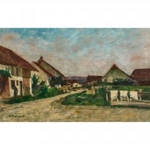 JEANNERET Gustave 1847-1927,Paysage de village,Dobiaschofsky CH 2017-05-10