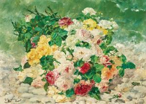 JEANNIN Georges 1841-1925,Still Life of Roses,Palais Dorotheum AT 2023-12-12
