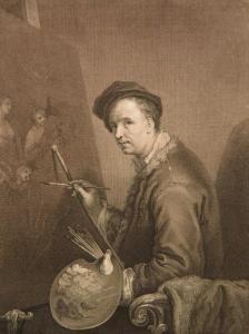 JEAURAT Edmé 1688-1738,Portrait of Nicolas Vleugrels (after Pesne),Rachel Davis US 2018-08-11