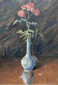 JEFFCOCK Charles A. Castleton 1872,Still Life of Roses in a,1929,Duggleby Stephenson (of York) 2024-04-12