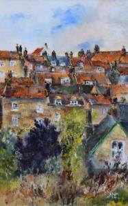 Jeffery Dave,Roof Tops and The Old Police Station, Robin Hood's Bay,2002,Peter Wilson GB 2017-08-03