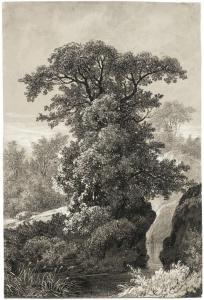 JEKLIN Andreas 1823-1895,Baumgruppe an felsigem Bachufer,Galerie Bassenge DE 2018-11-30