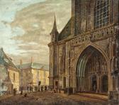 JELGERHUIS Johannes Rienksz 1770-1836,A Procession Approaching a Cathedral,Adams IE 2016-06-12