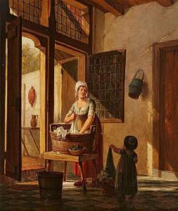 JELGERHUIS Johannes Rienksz 1770-1836,The Wash Trough,1821,Lempertz DE 2017-09-20