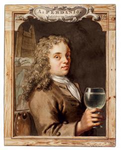 JELGERSMA Tako Hajo,Portrait of Abraham Perdanis holding a glass of wi,1736,Sotheby's 2023-01-25