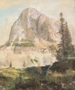 JELINEK Karl 1902,A view of the Admonter Kalbling (mountain),1947,Palais Dorotheum AT 2023-04-04