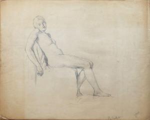 JELLETT Mainie Harriet 1897-1944,SEATED NUDE, RECLINING,De Veres Art Auctions IE 2024-03-26