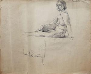 JELLETT Mainie Harriet 1897-1944,SEATED NUDE, UPRIGHT,De Veres Art Auctions IE 2024-03-26