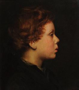 JELLEY EDITH M 1920-1940,Bust length portrait of a young boy,Mallams GB 2015-10-07