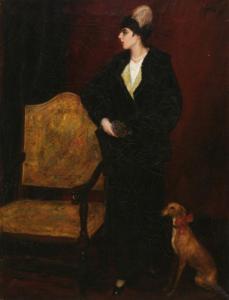 JENő Feiks 1878-1930,Hölgy kutyával,1914,Belvedere Szalon HU 2010-05-15