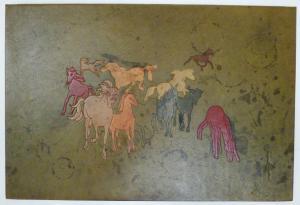 JENERE Jean Philippe 1934,chevaux sauvages,Millon & Associés FR 2014-11-07
