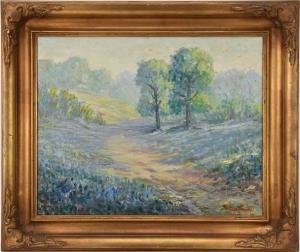 JENKINS John Eliot 1868-1937,Landscape Texas blue Bonnets,Hood Bill & Sons US 2022-04-05