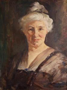 JENKINS MACKY Constance Lillian,Portrait of a lady with a blue brooch,1916,Bonhams 2012-01-30