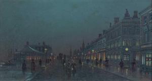JENKINS Wilfred 1857-1936,Moonlit quayside scenes with figures and illuminat,Peter Wilson 2022-10-20