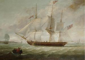 JENKINSON John 1790-1821,A three-masted armed merchantman, possibly a priva,1810,Bonhams 2013-04-24