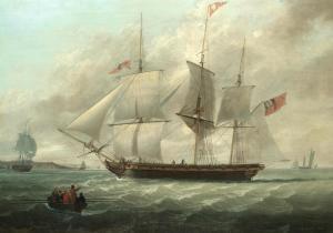 JENKINSON John 1790-1821,The merchantman Barton at Liverpool,1810,Bonhams GB 2018-04-18