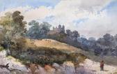 JENNINGS William G 1763-1854,View of a castle in parkland, with solitary figure,Dreweatts 2014-07-24