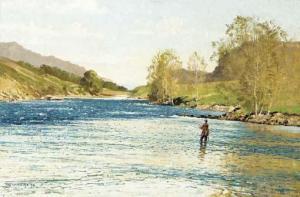 JENNINGS William Robert,Fishing the River Ewe,1974,Christie's GB 2002-06-13
