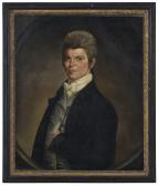 JENNYS William 1770-1810,Portrait of a Young Man in a White Stock,1800,Brunk Auctions US 2021-02-11