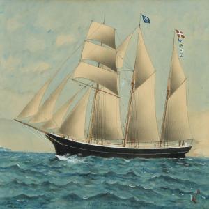 JENSEN HP,Ships portrait of the schooner "Rossing af Thurø",,Bruun Rasmussen DK 2011-03-21