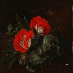 JENSEN Johan Laurentz 1800-1856,Still life with poppies,Bruun Rasmussen DK 2015-04-20
