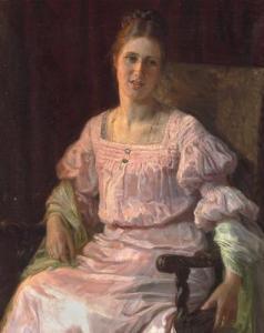 JERNDORFF August Andreas 1846-1906,Portrait of Ingeborg Schmidt,1905,Bruun Rasmussen DK 2021-06-01