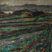 JERNDORFF Poul 1855-1933,Landscape with farm,1913,Bruun Rasmussen DK 2011-11-21