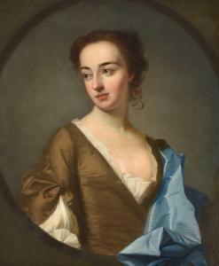 JERVAS Charles 1675-1739,Portrait of a young lady, half-length, wearing a b,Tennant's GB 2022-03-19
