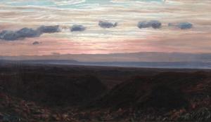 JESPERSEN Henrik Gamst 1853-1936,Blushing clouds over a landscape,Bruun Rasmussen DK 2024-02-12
