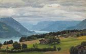 JESPERSEN Henrik Gamst 1853-1936,Scenery from the Alps,Bruun Rasmussen DK 2021-10-11