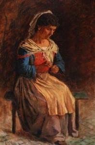 JESSEN Carl Ludwig 1833-1917,Portrait of a woman,1868,Bruun Rasmussen DK 2021-08-09