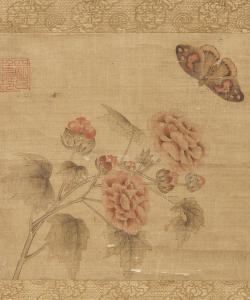 JI LU 1477-1503,fiori rami e foglie con farfalla,Pandolfini IT 2022-06-29