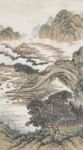 JIAFU LI 1829-1894,Verdant Mountains in the Fog,1886,Christie's GB 2015-06-01