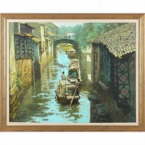 JIAN XIN Xue 1954,Canal Scene,1988,Leland Little US 2015-03-14