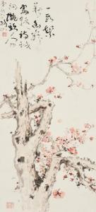 JIANFU GAO 1879-1951,Red Peach Blossoms,Bonhams GB 2019-05-22
