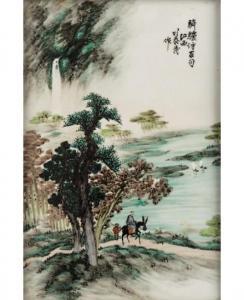 JIANG TAIMAO,Visiting a Friend with Riding Donkey \`till the We,1941,Shapiro Auctions 2017-10-18