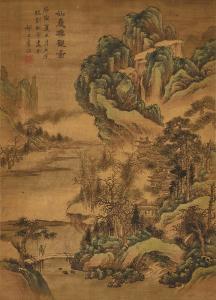 JIANG YUAN 1690-1730,Pavilions in Immortals Landscape,Sotheby's GB 2022-12-20