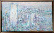 JIANGUO Xu 1951,New York Cityscape with Twin Towers,Jackson's US 2016-11-29