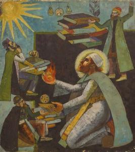 JIJINA Naval J 1900-1900,Zoroastrian scene with figures,Rosebery's GB 2014-07-19