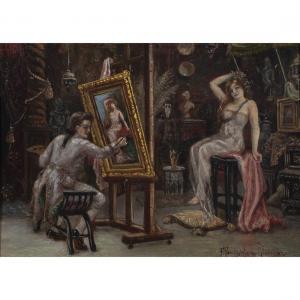 JIMENEZ Y FERNANDEZ Federico 1841-1910,The Portrait,Clars Auction Gallery US 2023-02-10