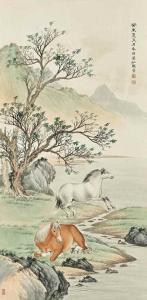 JIN MA 1900-1971,Horses at Rest,Christie's GB 2015-12-01