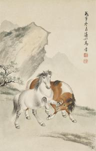 JIN MA 1900-1971,Two Horses,1948,Christie's GB 2023-05-31