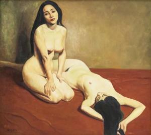 JIN SHANGYI 1934,two nude women,888auctions CA 2022-12-22